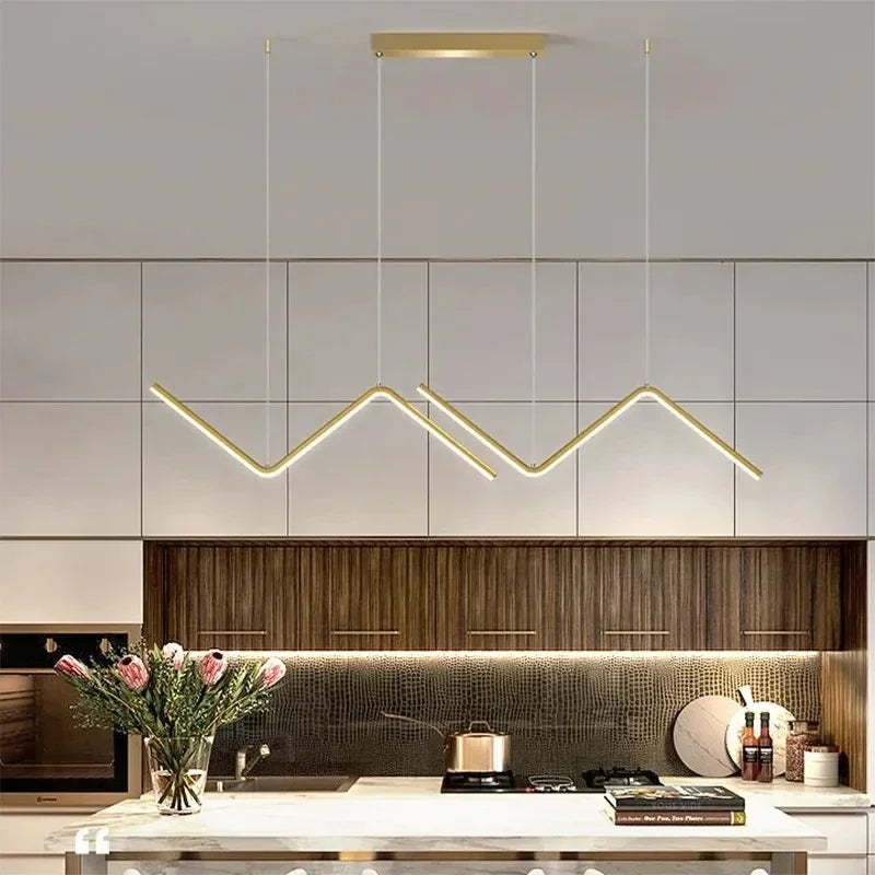 Hanglamp Metaal Aluminium LED Dimbaar Goudkleurig – Khira