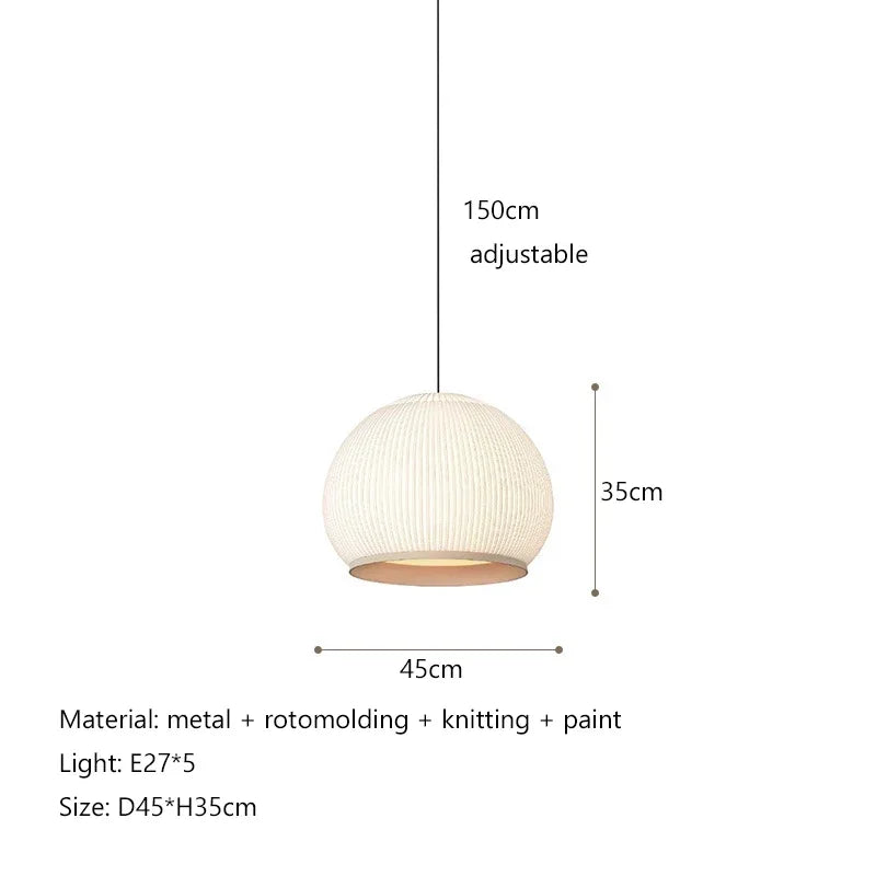 Lampe de Table Cocoon en Tissu Tressé Blanc – Alumine