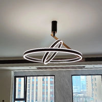Plafonnier minimaliste double anneau en aluminium – Circadia