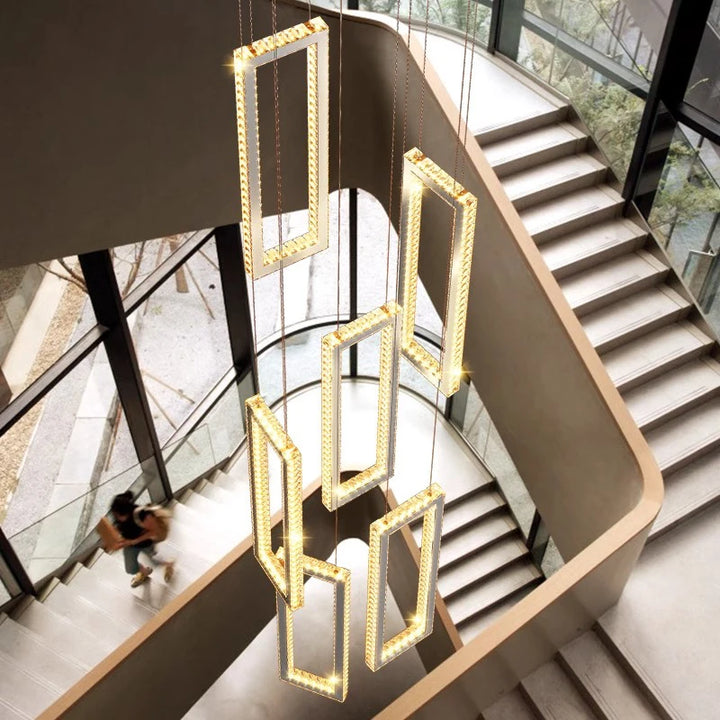 Lustre moderne en cristal pour salon – Cristarion