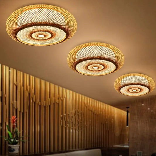 Bamboe plafondlamp voor kinderkamer – Rondolux