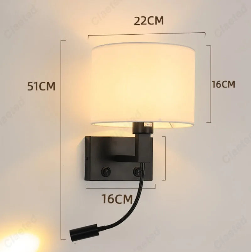 Applique murale en tissu LED pour chambre – Armoniel