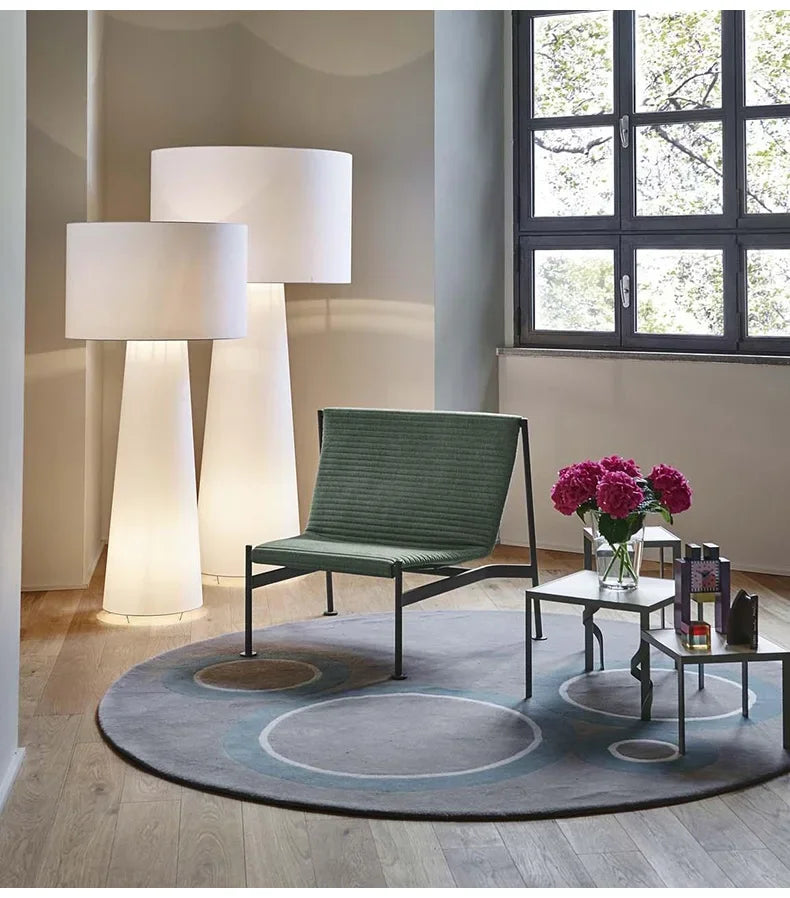 Lampe sur pied en tissu et fer design nordique – Armonello