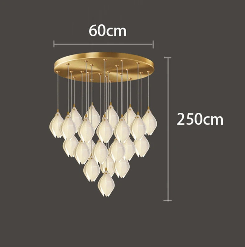 Moderne glazen hanglamp voor woonkamer – Solistar
