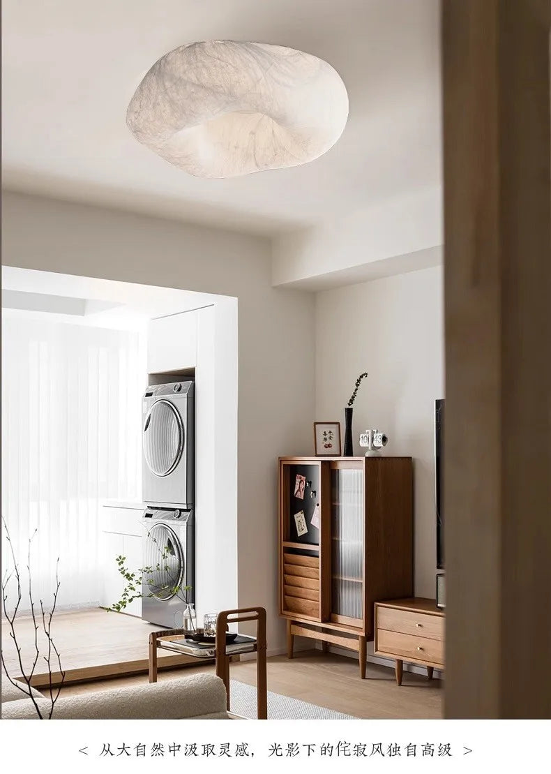 Plafonnier en soie fait main pour chambre et bureau – Zénitha