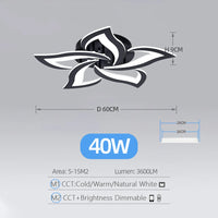 Plafonnier Acrylique Moderne Dimmable pour Salon/Chambre – Caeleste