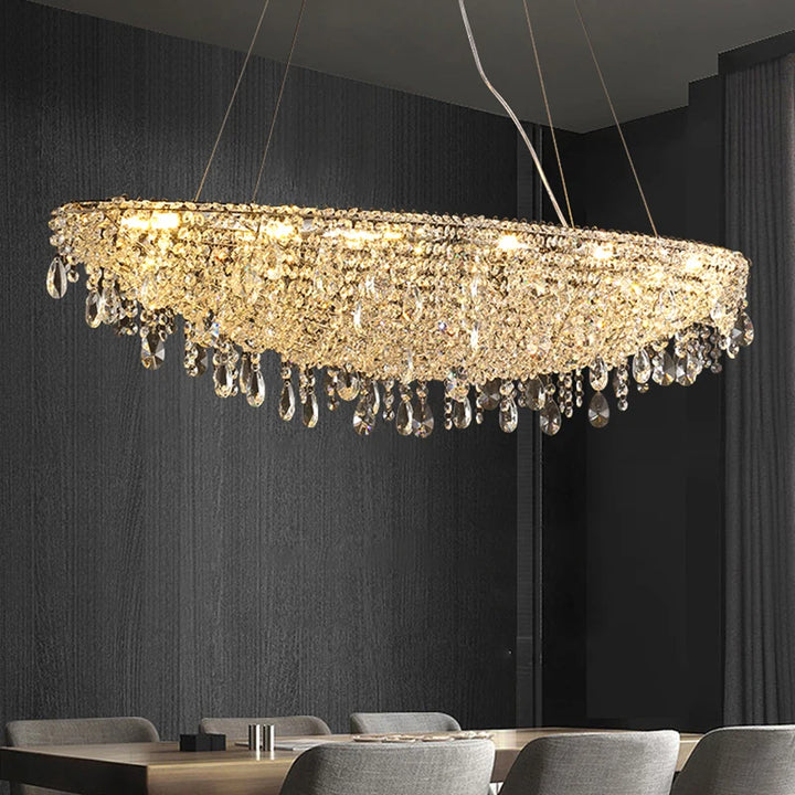 Suspension contemporaine en cristal pour salon – Crystarène