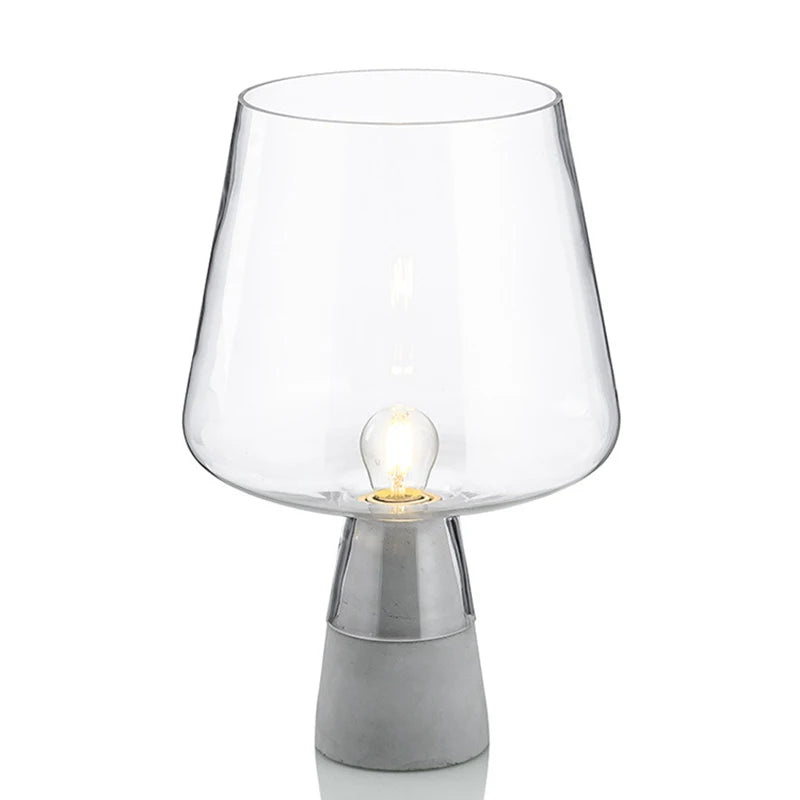 Lampe Chevet Verre Pierre Design Industriel – Lumora