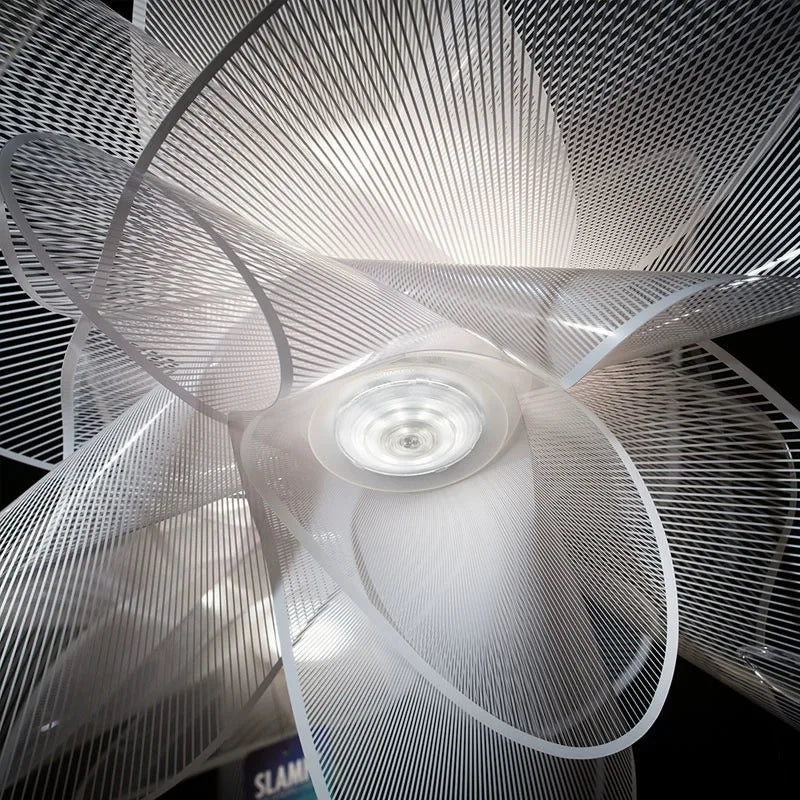 Plafonnier moderne en PVC noir pour chambre à coucher – Noctura