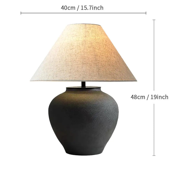 Lampe de table céramique style japonais pour salon – Zenara