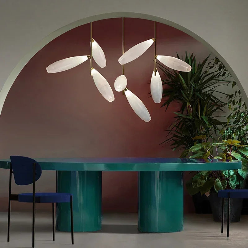 Suspension LED en verre design nordique pour salle à manger – Estelara