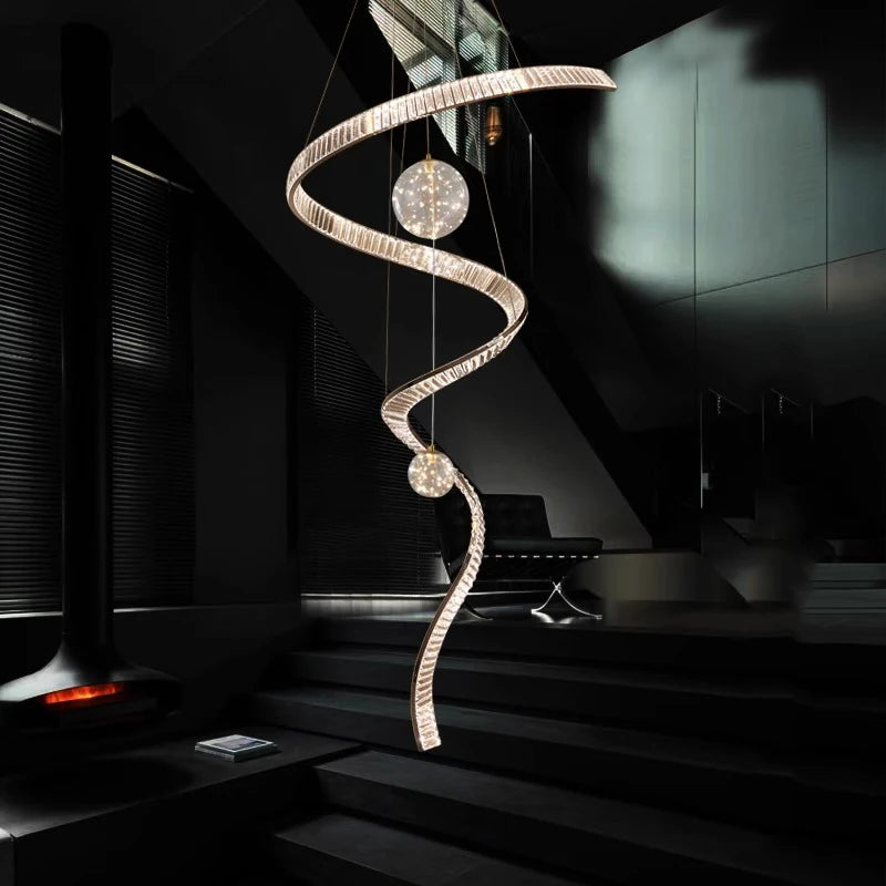 Suspension en cristal moderne pour salons – Crystella