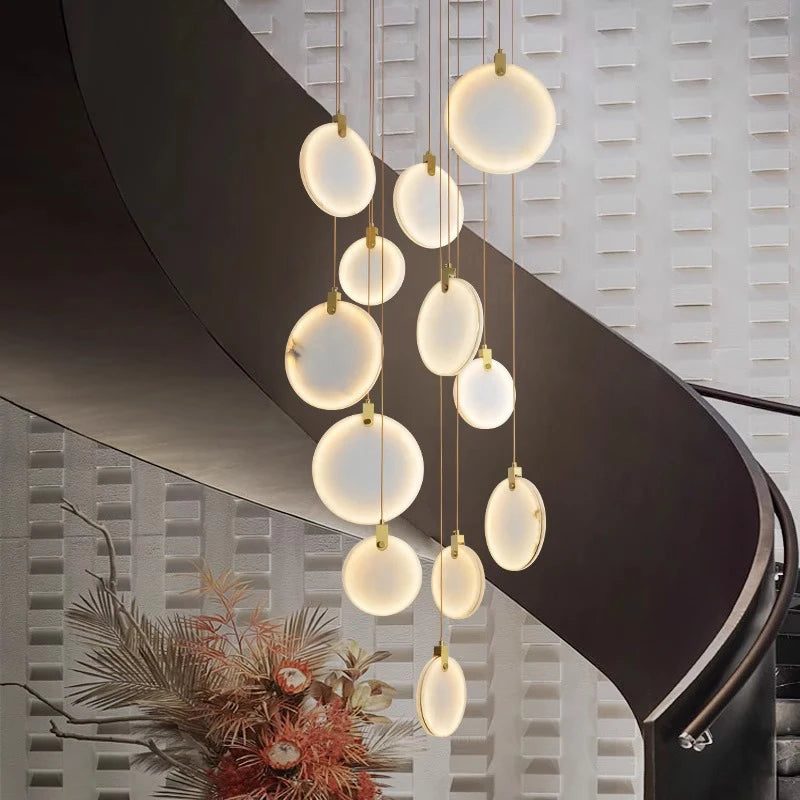 Suspension LED moderne en acrylique pour salon – Thaliona