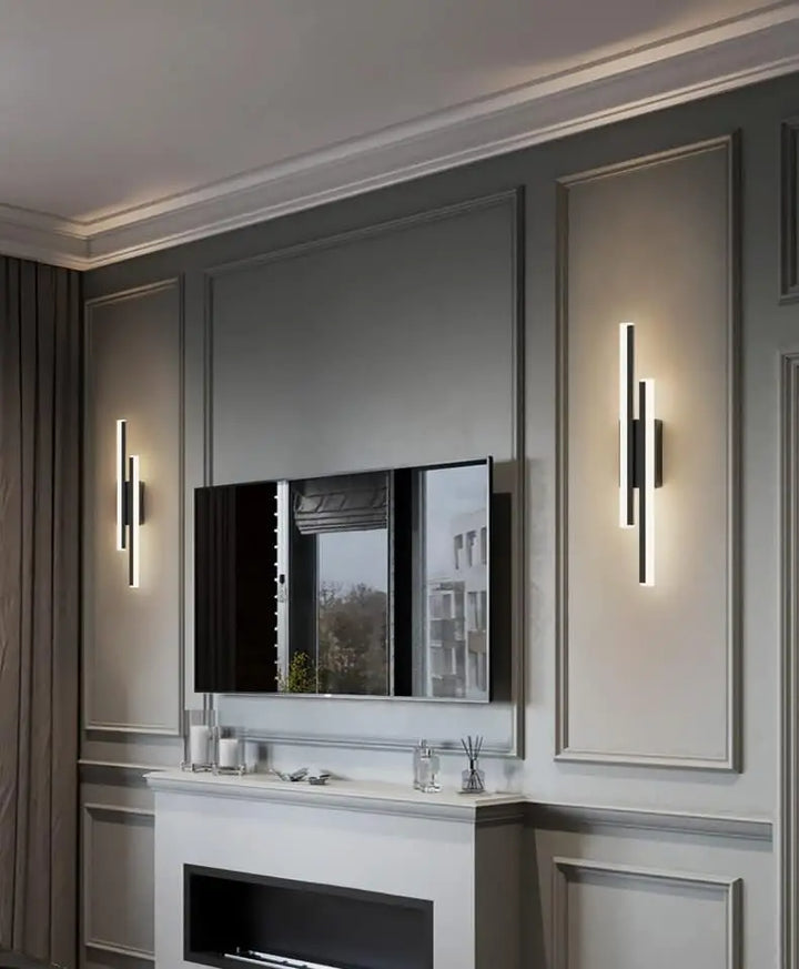 Applique murale led noir télé