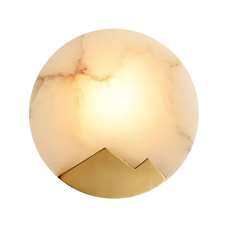 Applique murale en marbre espagnol et cuivre doré pour salon – Zephyria