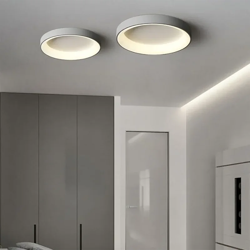Plafonnier LED rond en métal pour salon – Ciralux