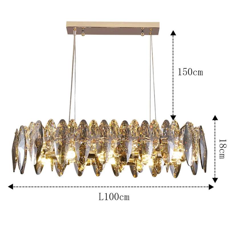 Suspension en cristal pour salon et chambre – Cristarôme