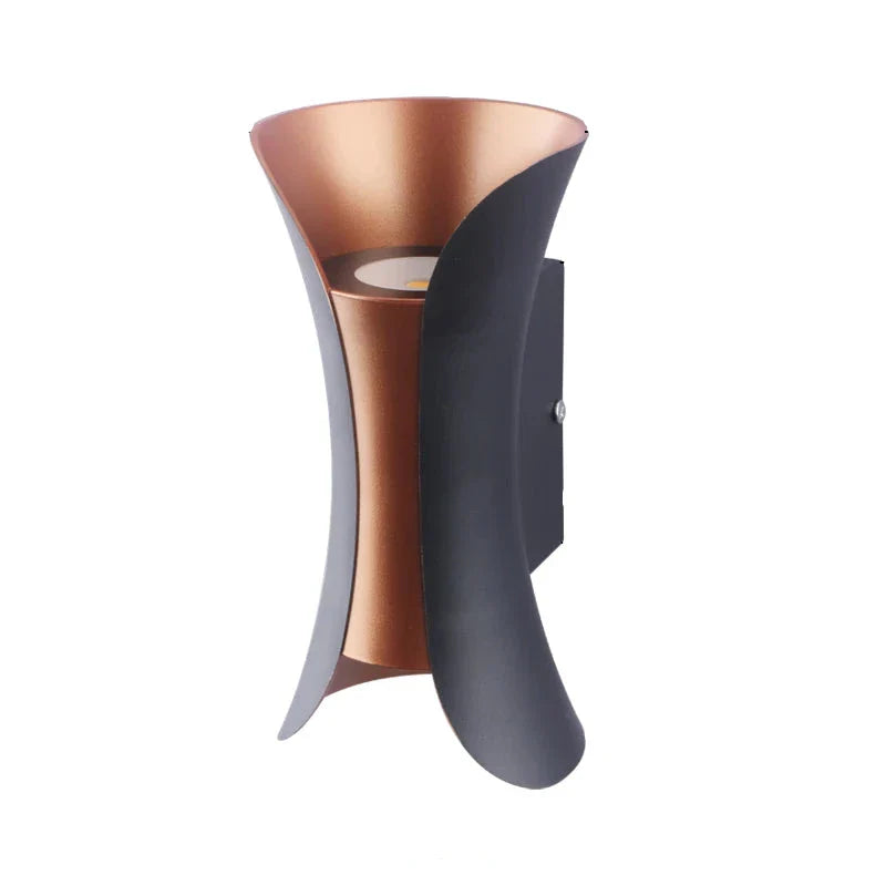 Applique murale extérieure directionnelle Nexa design bicolore noir et doré avec technologie COB - vue 10