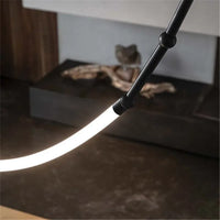 Lustre en métal noir pour salon – Curvella