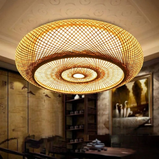 Bamboe plafondlamp voor kinderkamer – Rondolux