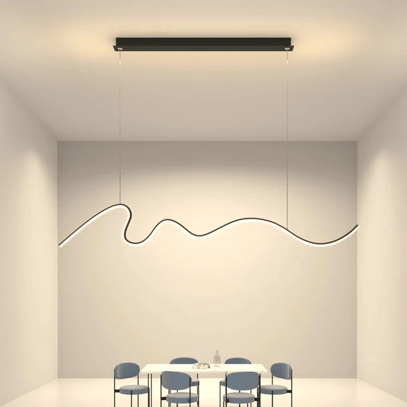 Suspension LED noire moderne pour intérieurs – Caelux