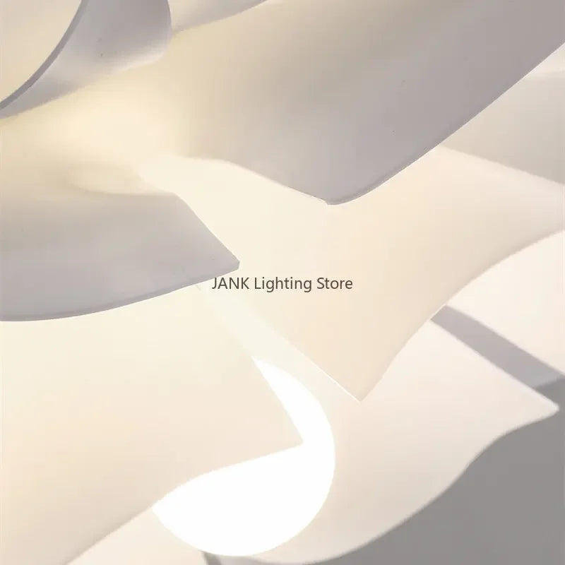 Lustre minimaliste en papier pour chambre à coucher – Calicea