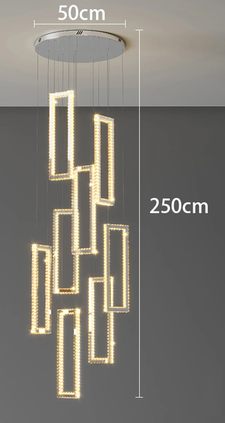 Lustre moderne en cristal pour salon – Cristarion