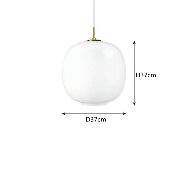 Suspension minimaliste en verre blanc pour cuisine – Solstize