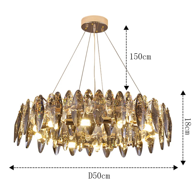 Suspension en cristal pour salon et chambre – Cristarôme