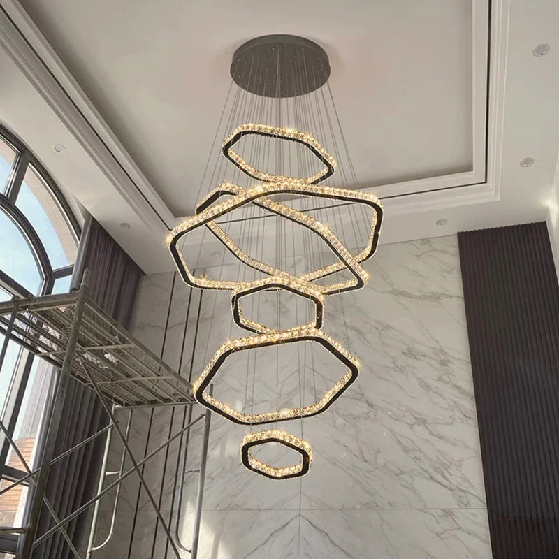 Lustre Cristal Moderne pour Salon – Crystalline