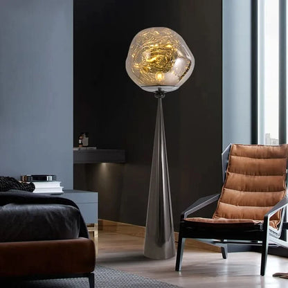 Decoratieve Staande Lamp Lavastenen Bol Modern Ontwerp – Lava