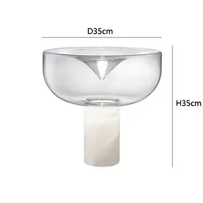 Lampe de table nordique en verre transparent – Aellara