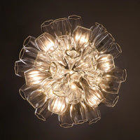 Lustre Cristal Moderne et Acier pour Salon – Mirellia