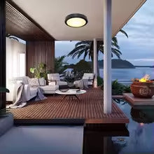 Minimalistische schwarze LED-Wandleuchte und Deckenleuchte – Ciralux