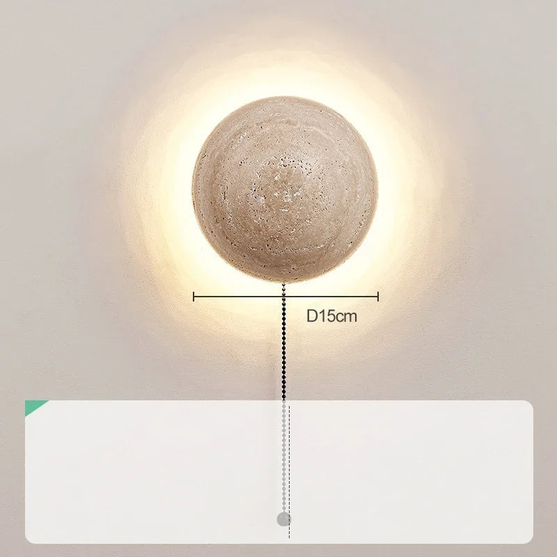 Applique murale en pierre pour salon et chambre – Serenitea