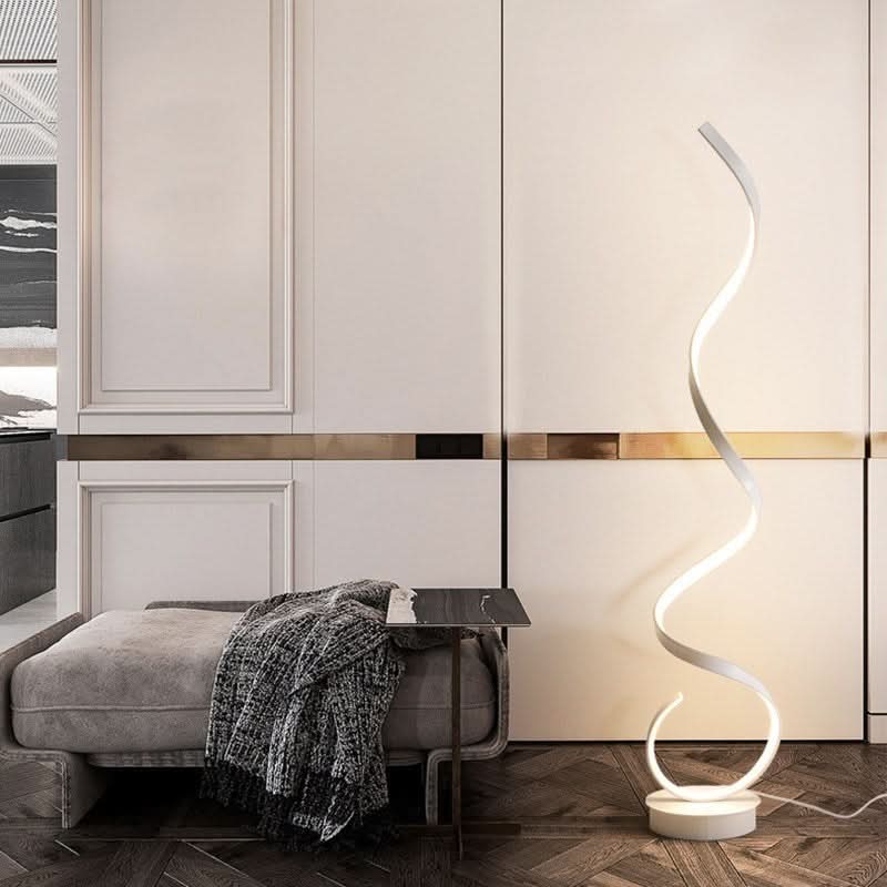 Staande Lamp Hedendaagse Spiraalsilhouet Elegante Vorm – Twysta
