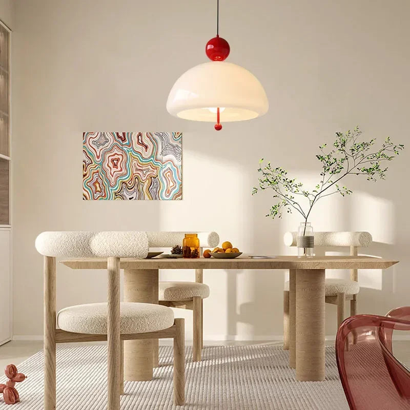 Suspension moderne en verre crémeux pour chambre et étude – Célorion