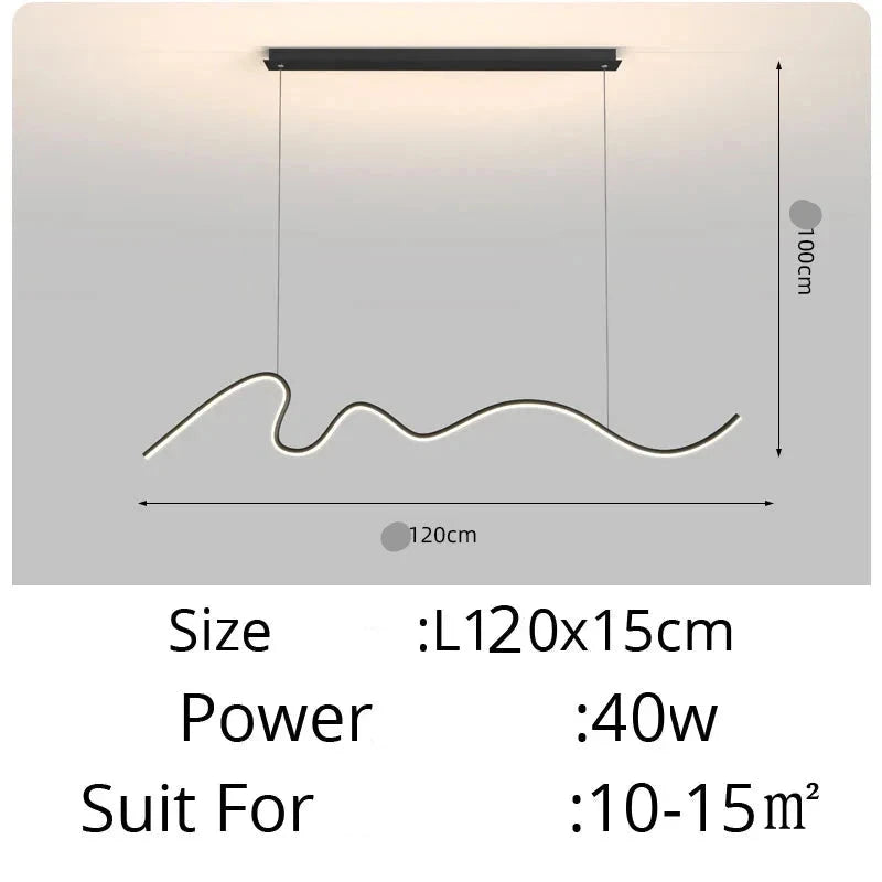 Suspension LED noire moderne pour intérieurs – Caelux