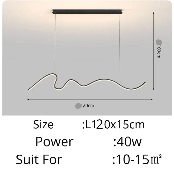 Suspension LED noire moderne pour intérieurs – Caelux