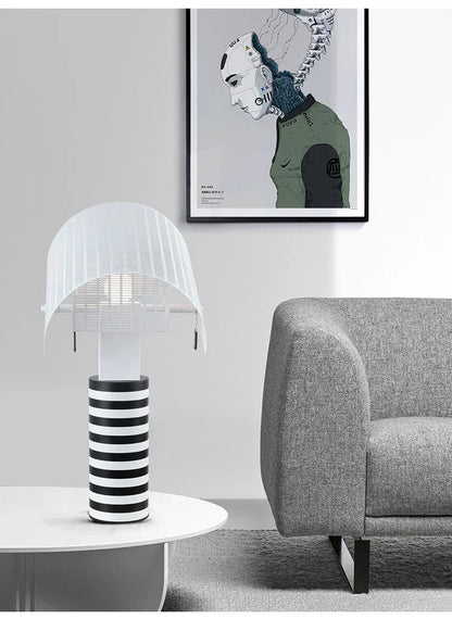 Moderne Hanglamp in Zwart en Wit Metaal voor Woonkamer – Zébrano