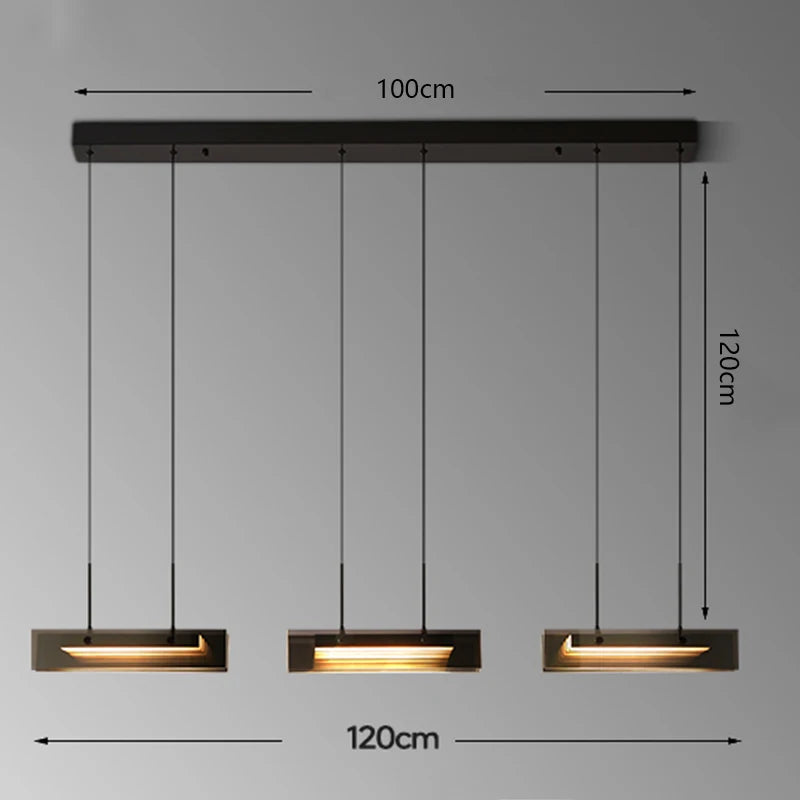 Suspension LED moderne en alliage pour salon – Arispectra