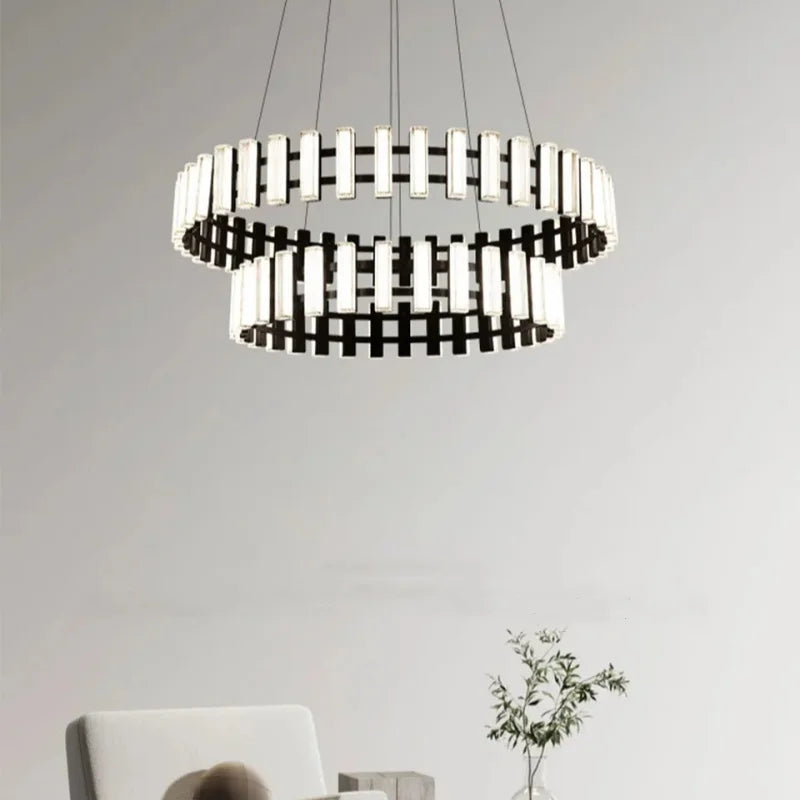 Lustre Circulaire Moderne en Fer pour Salon – Cironde