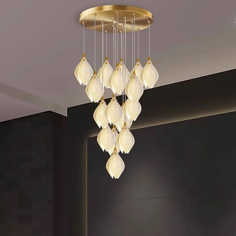 Moderne glazen hanglamp voor woonkamer – Solistar