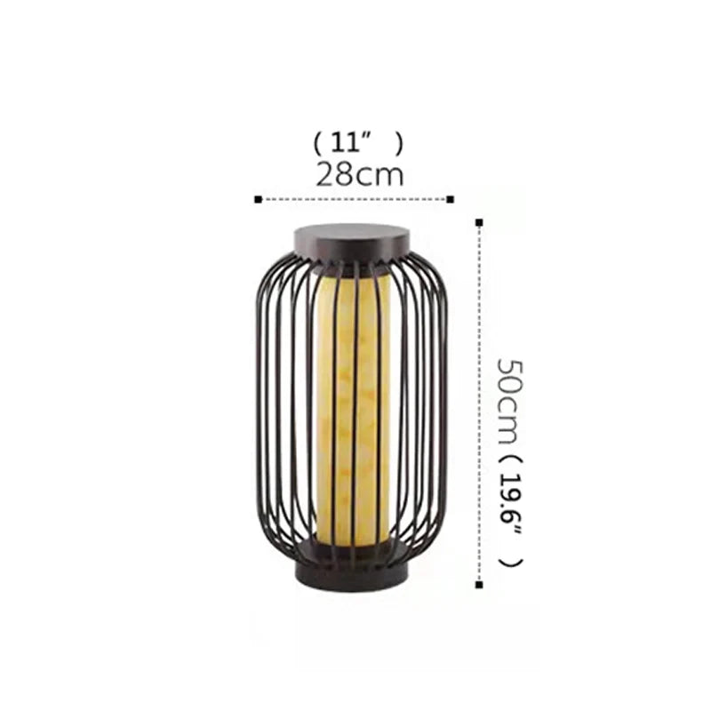 Lampe de pelouse moderne en acier inoxydable – Taléria