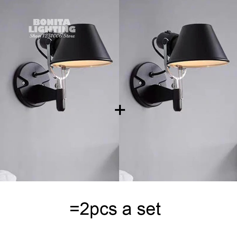 Zwarte verstelbare wandlamp in aluminium – Sveltiö