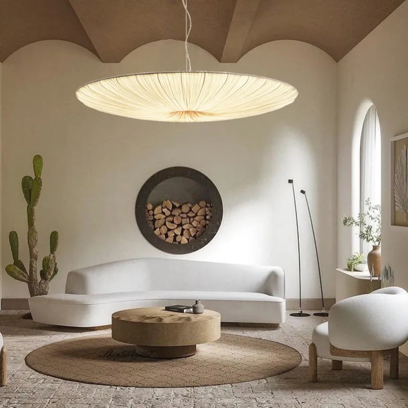 Hedendaagse textielhanglamp voor woonkamer en slaapkamer – Armonique