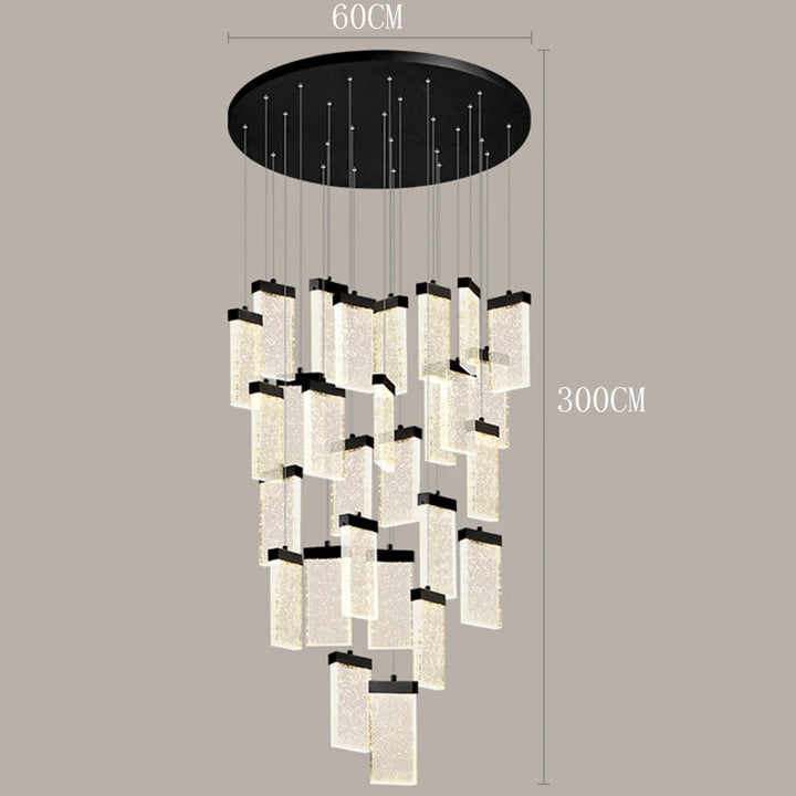 Lustre moderne en cristal pour salon – Cristarion