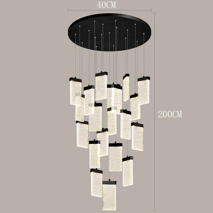 Lustre moderne en cristal pour salon – Cristarion