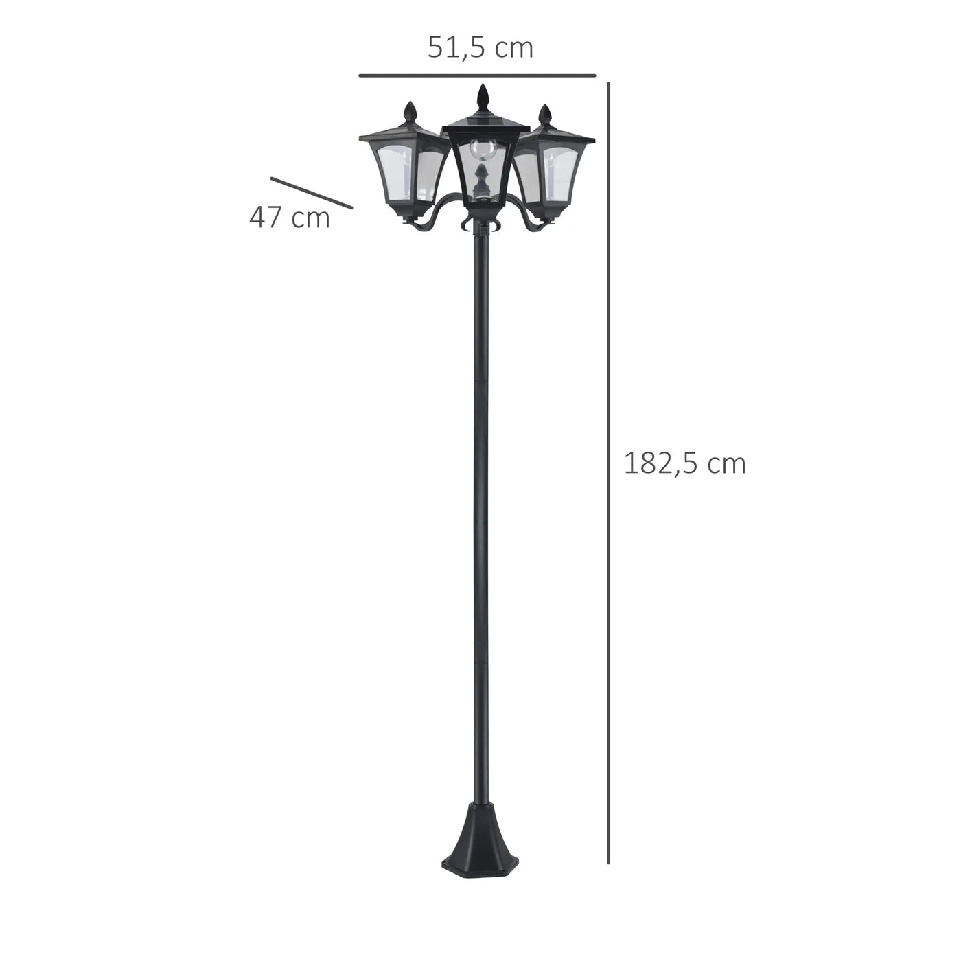 Lampadaire Jardin en Acier Inoxydable Solaire – Celunis