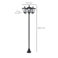 Lampadaire Jardin en Acier Inoxydable Solaire – Celunis